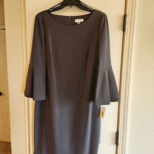 Calvin Klein Charcoal Long Sleeve Dress